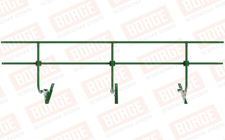 Кровельное ограждение Borge для черепичной кровли оцинкованное RAL 6002, 300*90 см