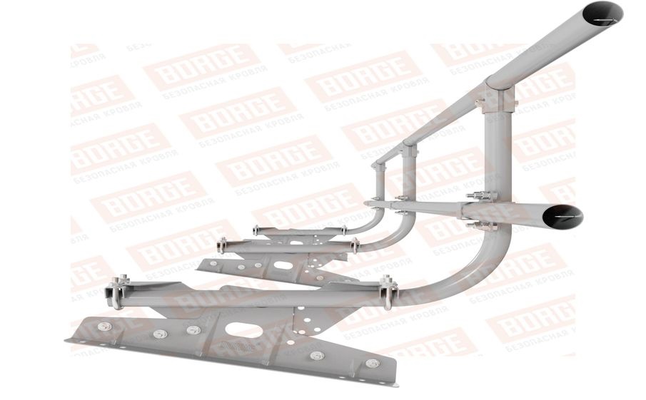 Кровельное ограждение Borge для фальцевой кровли оцинкованное RAL 7004, 300*60 см