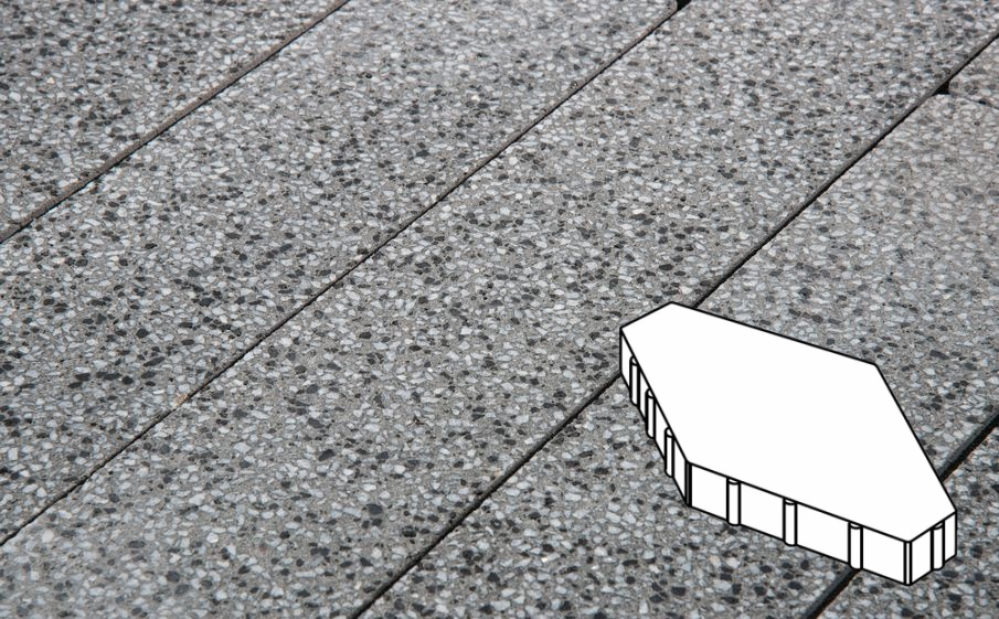 Плитка тротуарная Готика, City Granite FINO, Зарядье Б.6.Ш.10, Белла Уайт, 600*400*100 мм