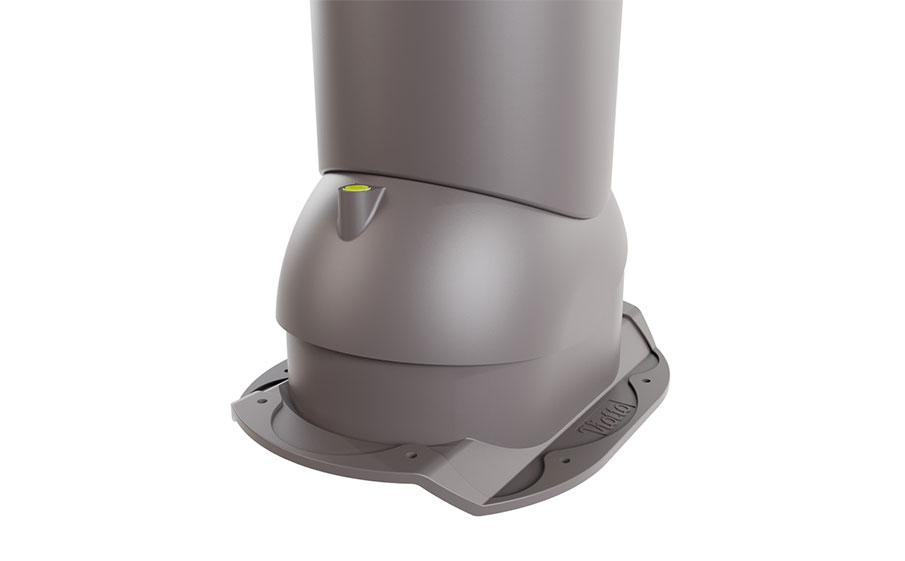 Труба вентиляционная Viotto для металлочерепицы Каскад d=125 мм утепленная, RAL 8019 серо-коричневый