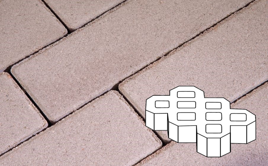 Плитка тротуарная Готика Profi, Экопарковка Б.6.ГР.10, кофейный, частичный прокрас, б/ц, 600*400*100 мм