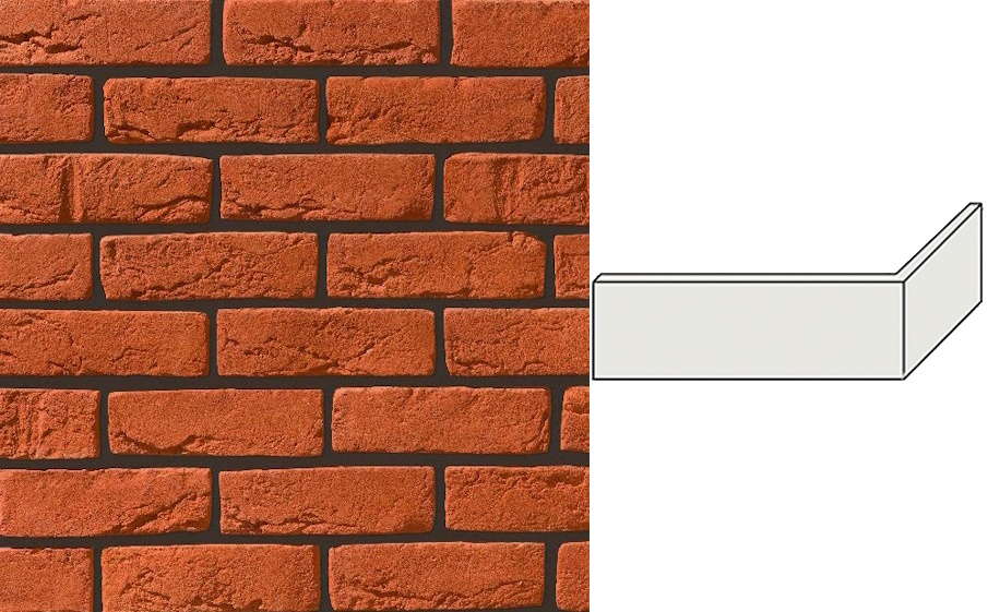 Декоративный кирпич Leonardo Stone угловой элемент Орли 191/98*65*10 мм 411