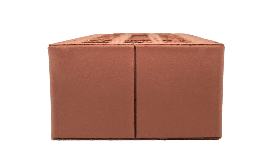 Кирпич облицовочный Губский КЗ с надрезом, гладкий, гранатовый, 250*120*65 мм