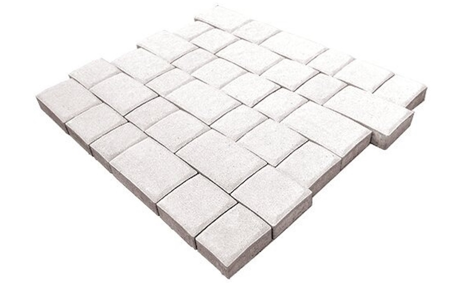 Плитка тротуарная SteinRus Инсбрук Инн Б.6.Фсм.6, гладкая, белый, толщина 60 мм