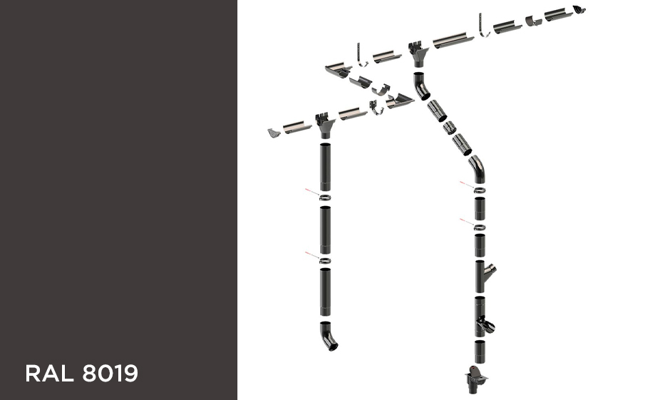 Водосточная система KROP PVC 130/90 RAL 8019