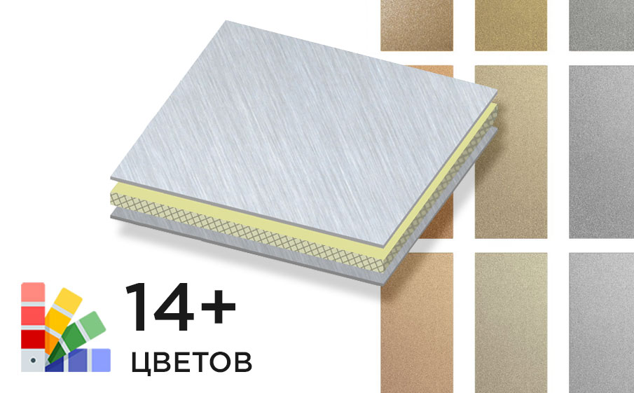 Алюминиевая композитная панель SIBALUX SBL A2 METALLIC