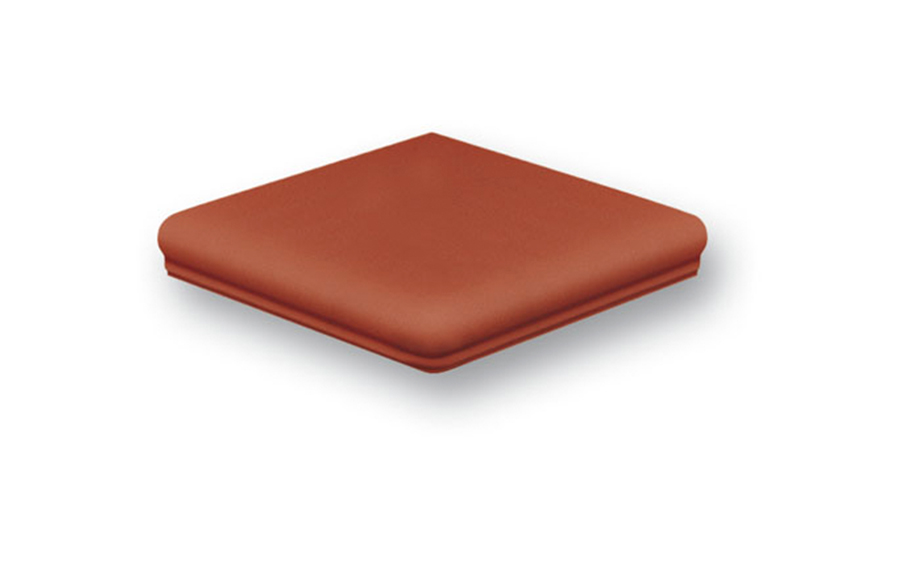 Клинкерная ступень с насечками Stroeher Keraplatte Terra 215 patrizierrot 300х294х14 мм