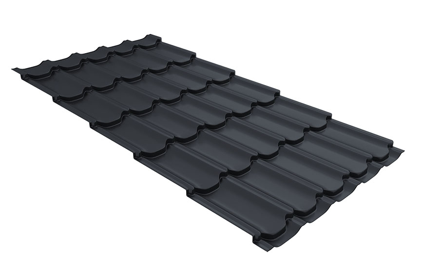Металлочерепица Grand Line Kvinta plus Satin Matt TX RAL 7024