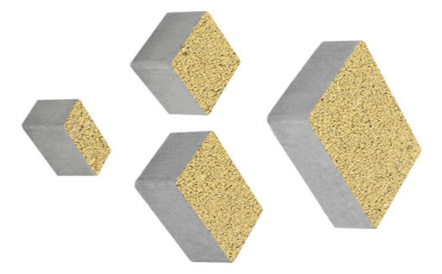 Плитка тротуарная Мюнхен Б.2.Фсм.6 гранит желтый, комплект 4 шт, толщина 60 мм