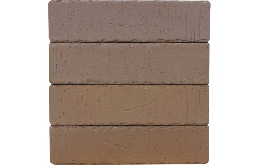 Кирпич клинкерный ЛСР Антверпен темно-терракотовый флэш винтаж с рваной фаской, 250*85*65 мм
