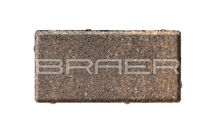 Плитка тротуарная BRAER Прямоугольник Color Mix Каштан, 200*50*60 мм