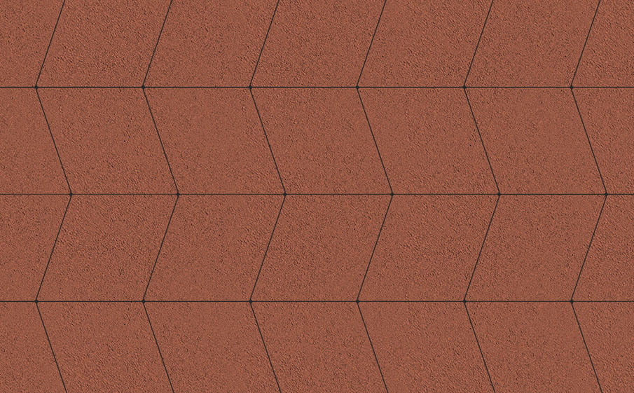Плитка тротуарная Ромб Б.1.Р.8 стандарт гладкий красный, 200*200*80 мм 