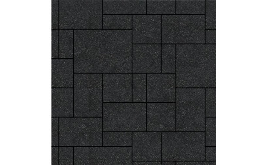 Плитка тротуарная SteinRus Инсбрук Альпен Б.7.Псм.6, Backwash, Базальт, толщина 60 мм