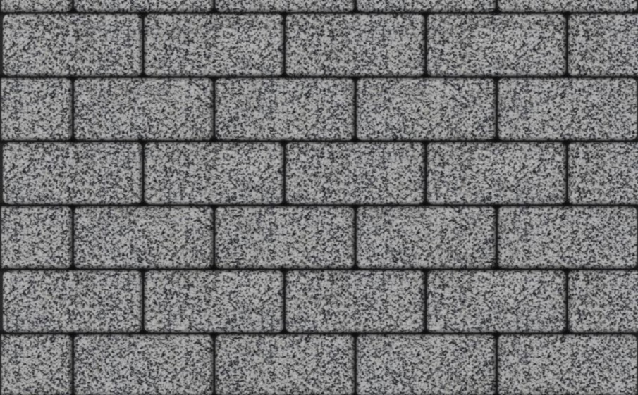 Плитка тротуарная Прямоугольник В.2.П.10 гранит+ серый с черным, 200*100*100 мм