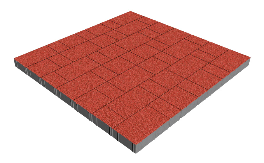 Плитка тротуарная SteinRus Новый город Лион Б.9.Псм.6, Native, красный, толщина 60 мм