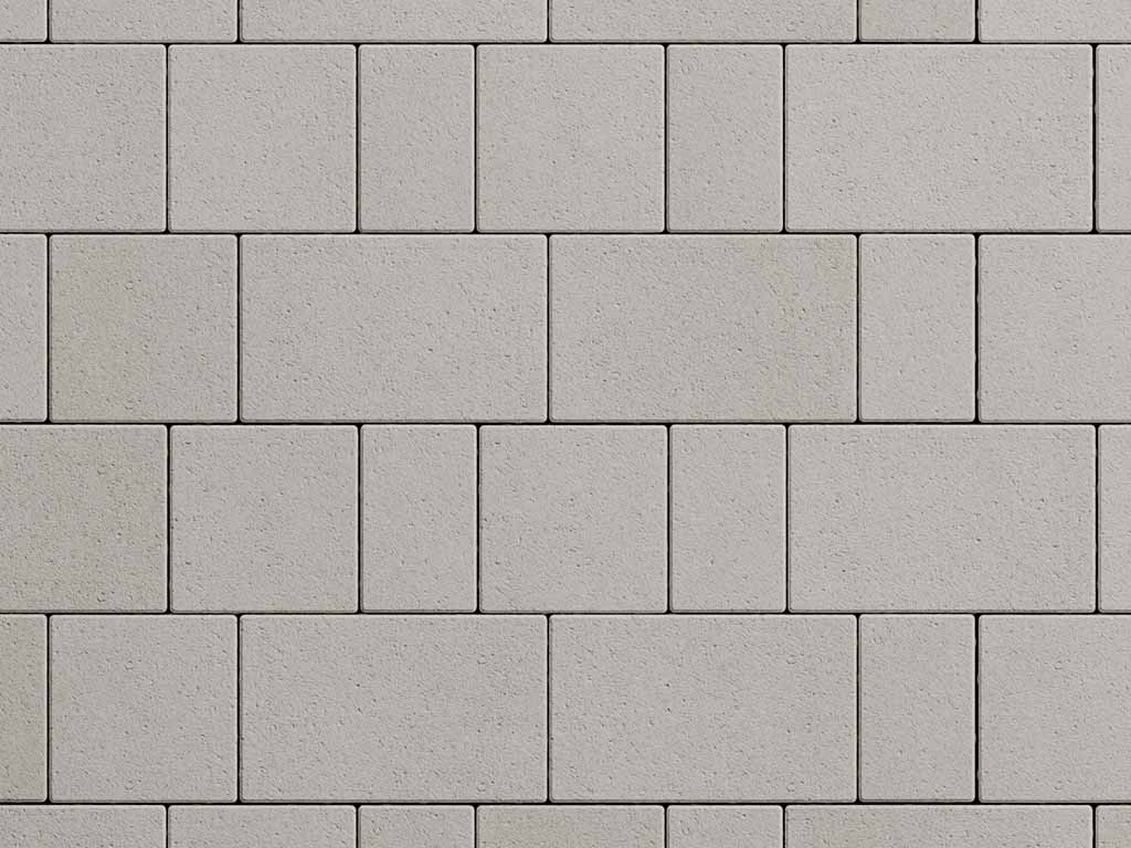 Плитка тротуарная Старый город А.1.Фсм.4 стандарт гладкий белый, комплект 3 шт, толщина 40 мм