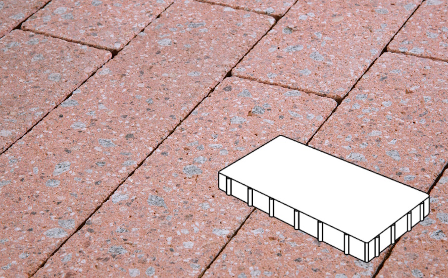 Плитка тротуарная Готика, Granite FINERRO, Плита Б.6.П.10 без фаски, Травертин, 600*200*100 мм