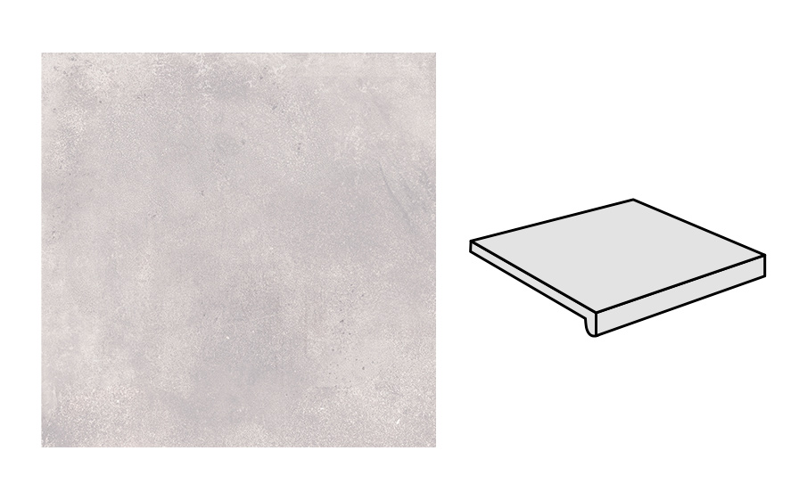 Ступень угловая Loftstufe STROEHER Selected 980 grau, 340*340*35*11 мм