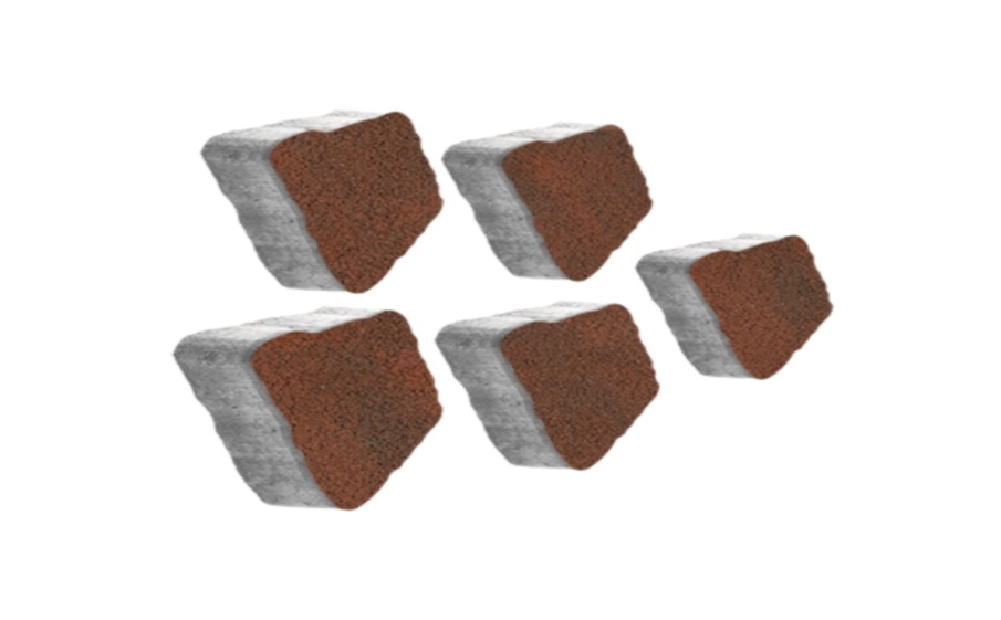 Плитка тротуарная Антик Б.3.А.6 листопад гранит клинкер, комплект 5 шт, толщина 60 мм