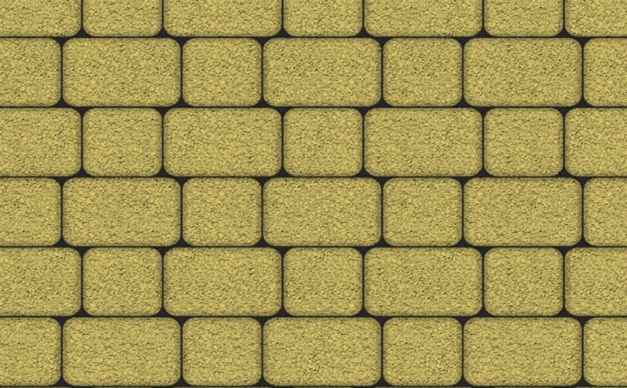 Плитка тротуарная Классико А.1.КО.4 гранит желтый, комплект 2 шт, толщина 40 мм