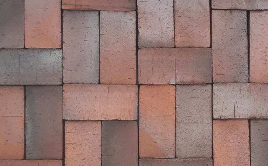 Клинкерная брусчатка Muhr №04 Rotbraun-bunt, 200*100*40 мм