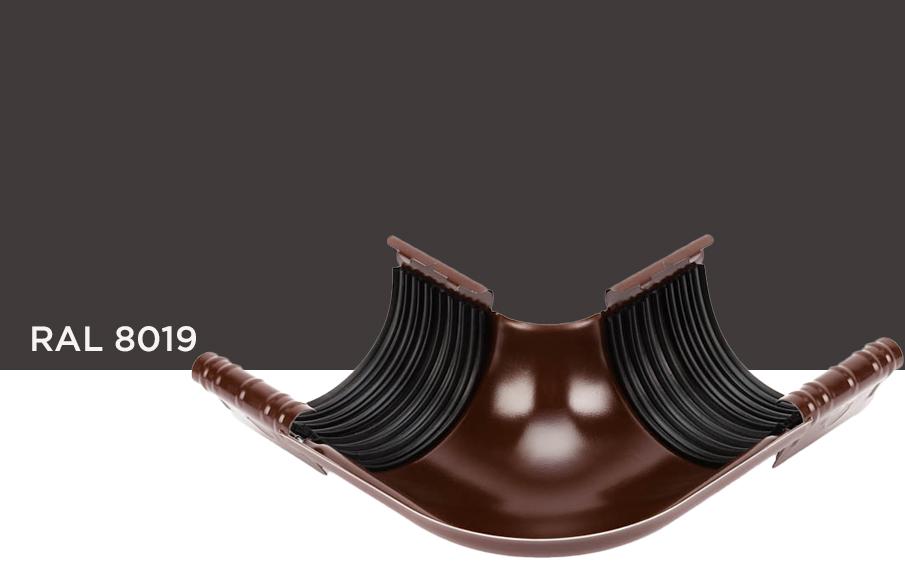 Внешний угол Galeco 90 градусов для системы STAL D 120/90 мм, RAL 8019