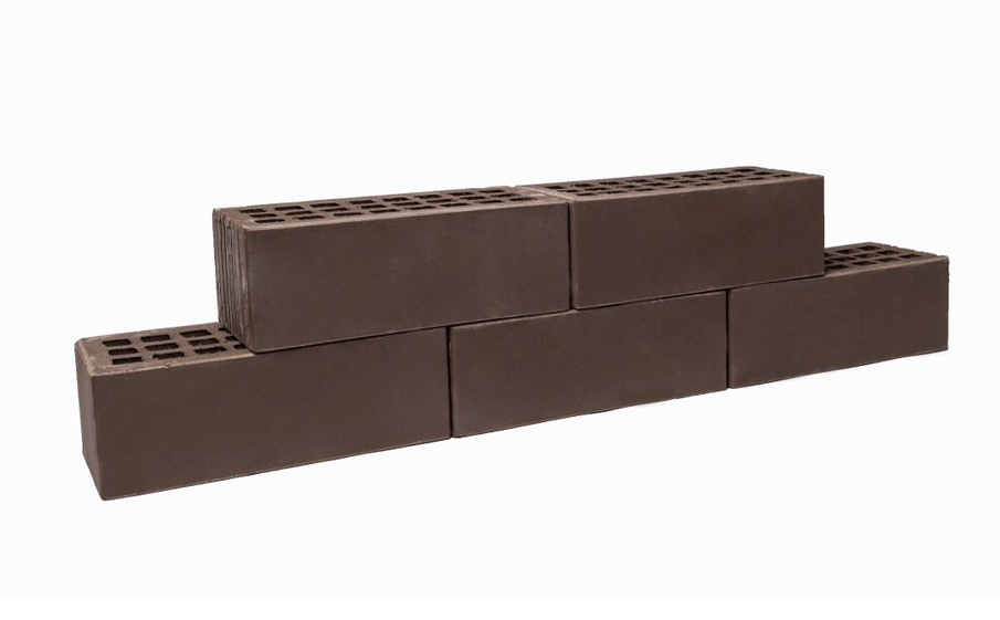 Кирпич облицовочный Губский КЗ, гладкий, коричневый, 250*120*88 мм