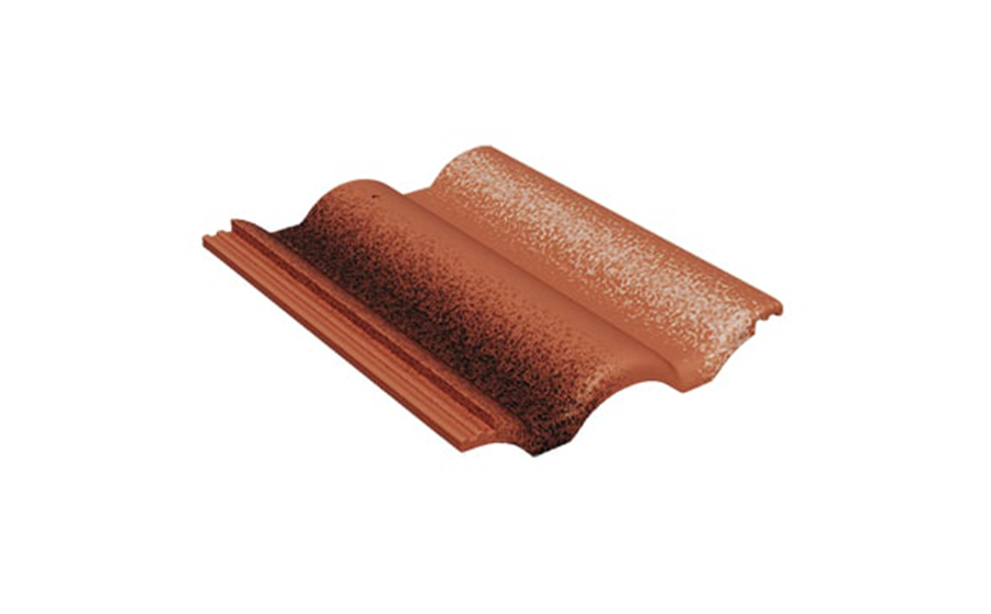 Цементно-песчаная черепица рядовая BRAAS Адриа красная