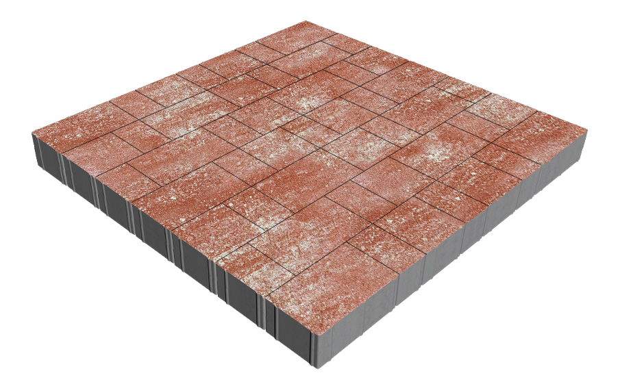 Плитка тротуарная SteinRus Новый город Рид В.8.Псм.8, Native, Порто, толщина 80 мм