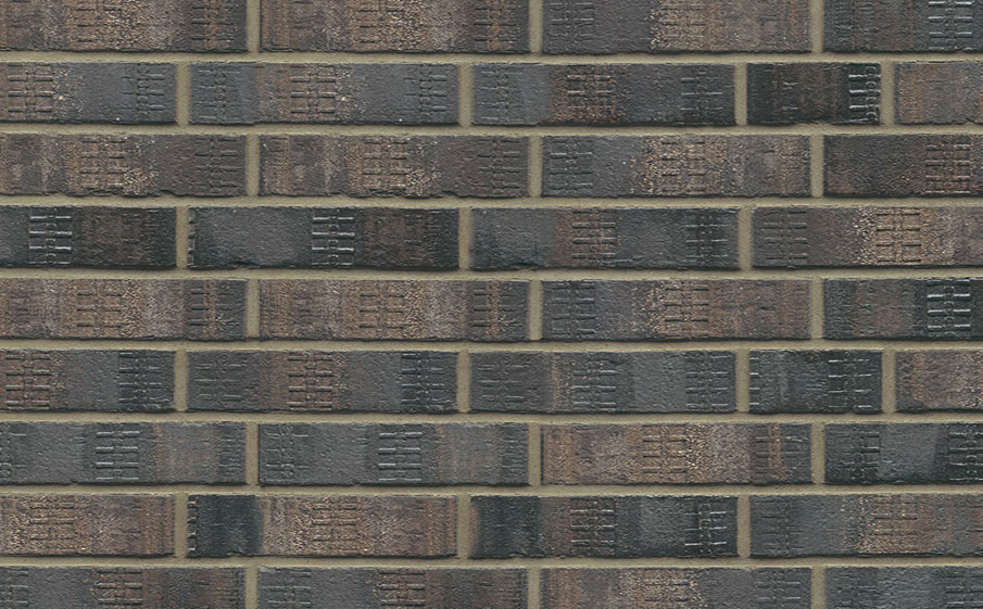 Кирпич клинкерный Muhr 15F Schwarz-bunt Edelglanz bes. Fuss., 240*115*52 мм