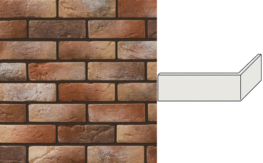 Декоративный кирпич Leonardo Stone угловой элемент Лион 190/90*65*13 мм 778