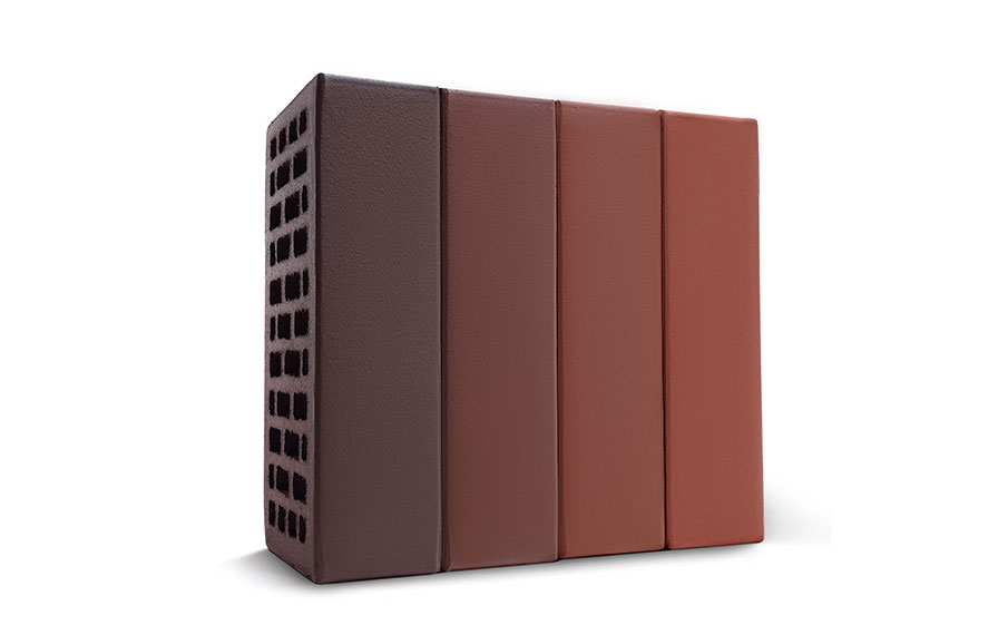 Кирпич облицовочный пустотелый КС-Керамик Бавария микс гладкий, 250*120*65 мм