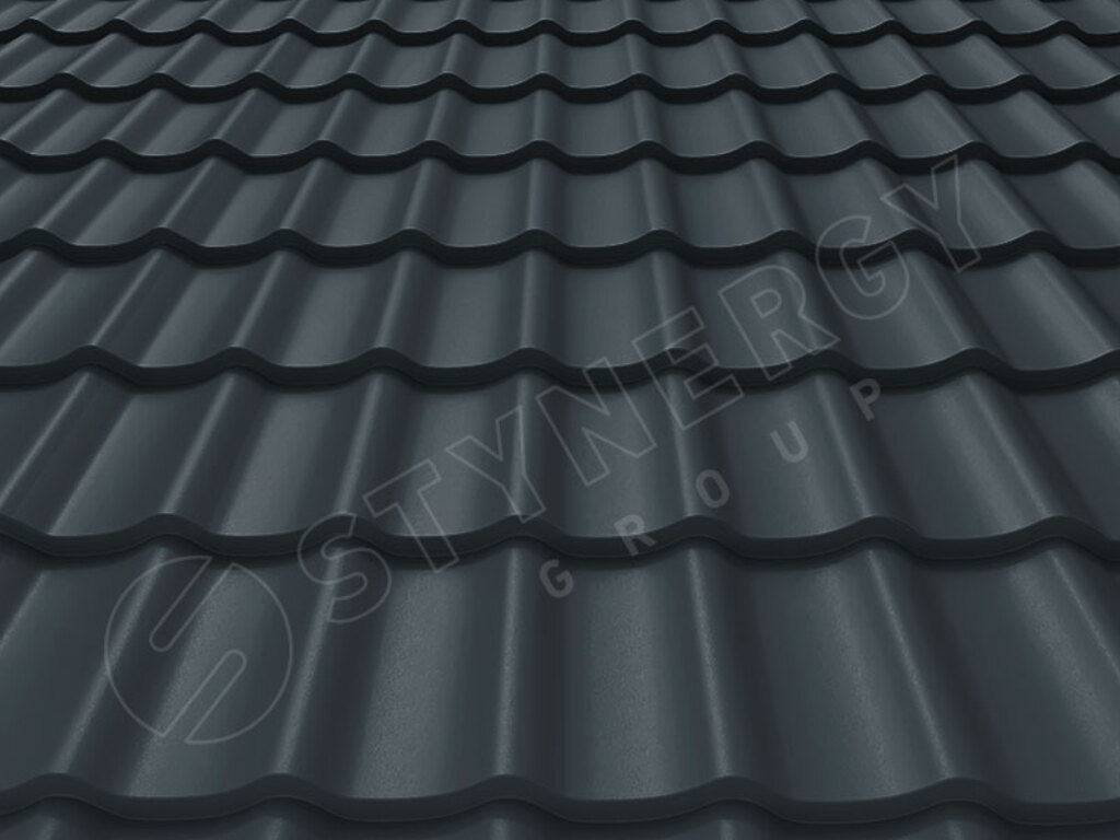 Металлочерепица Stynergy СМ Классик Rooftop Бархат RAL 7016