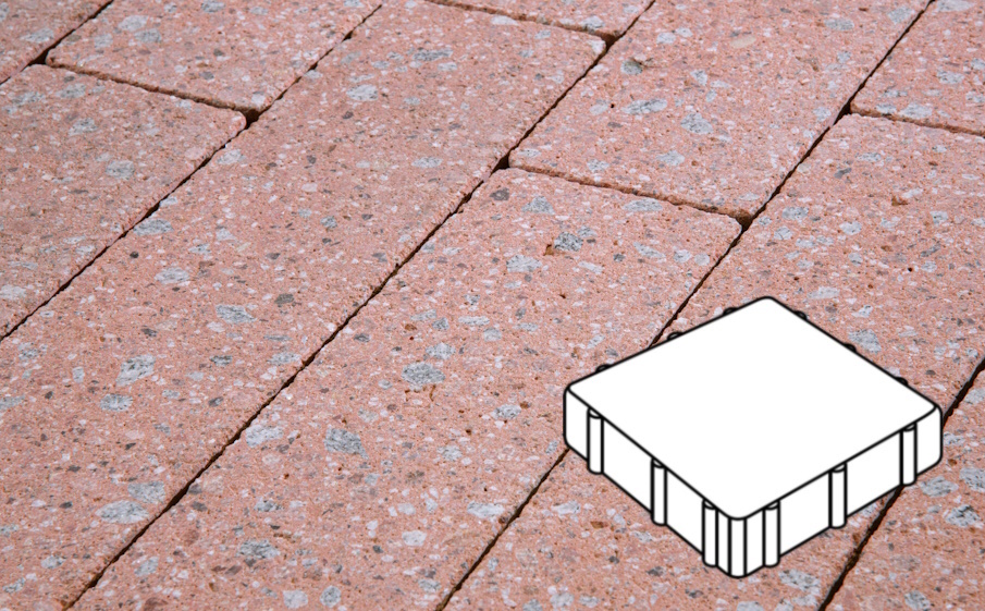 Плитка тротуарная Готика, Granite FINERRO, Квадрат В.3.К.10, Травертин, 300*300*100 мм