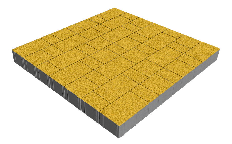 Плитка тротуарная SteinRus Новый город Рид В.8.Псм.8, Native, желтый, толщина 80 мм