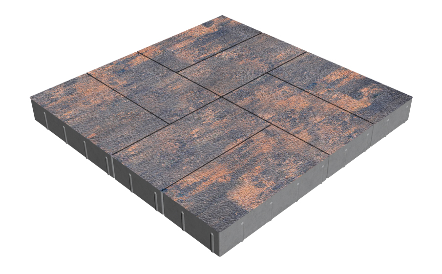 Плитка тротуарная SteinRus Грас Б.4.П.8, Native, Айвори, 400*200*80 мм