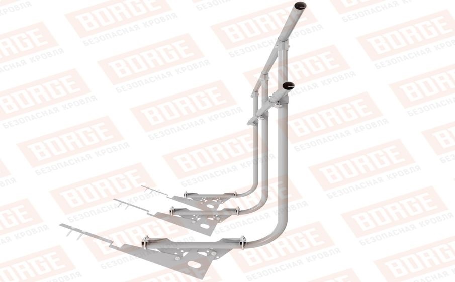 Кровельное ограждение Borge для черепичной кровли оцинкованное RAL 7004, 300*120 см