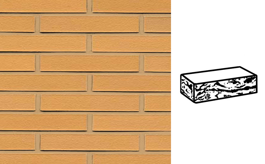 Кирпич клинкерный Muhr 01 Niederlausitzer Gelb готик, 240*90*40 мм
