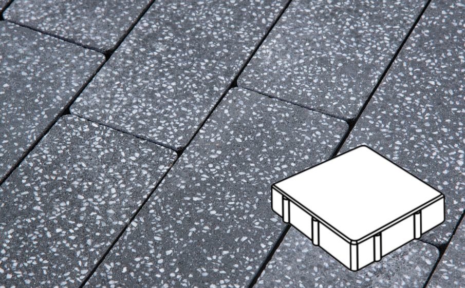 Плитка тротуарная Готика, Granite FINO, Квадрат В.1.К.8, Суховязский, 150*150*80 мм