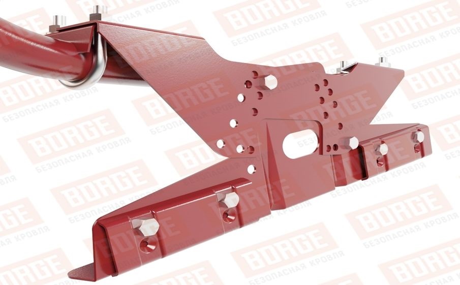 Кровельное ограждение Borge для фальцевой кровли оцинкованное RAL 3011, 300*120 см