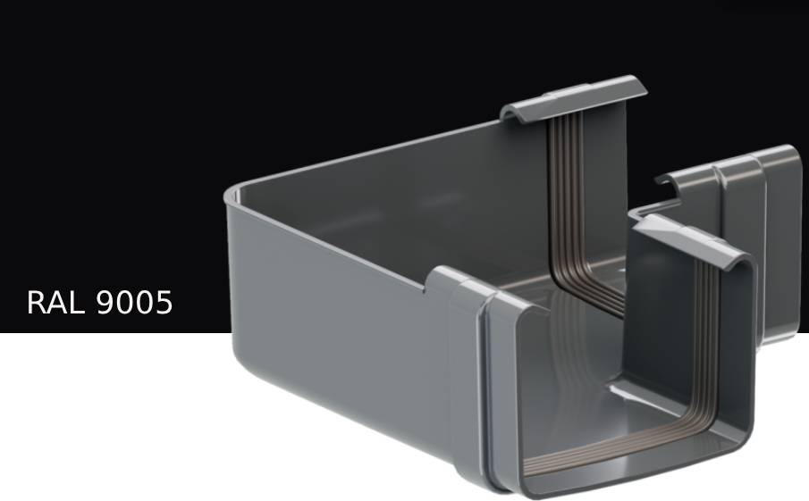 Угол желоба универсальный KROP PVC Квадрат 90 градусов для системы D 135/80*80 мм, RAL 9005