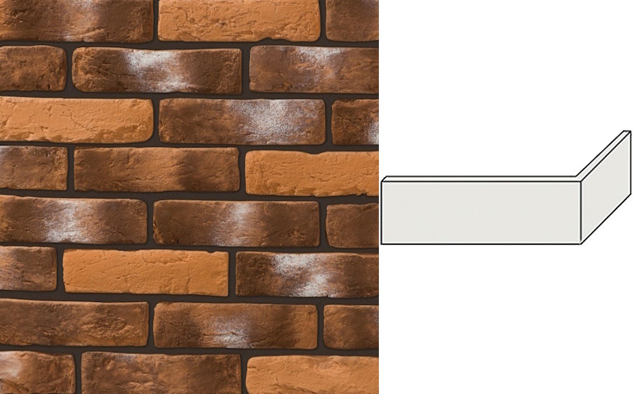 Декоративный кирпич Leonardo Stone угловой элемент Орлеан 240/110*75*18 мм 485