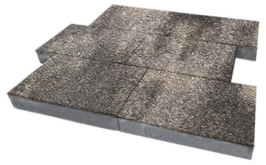 Плитка тротуарная SteinRus Парк Плейс Б.3.П.8, Native, ColorMix Нокс, 600*300*80 мм