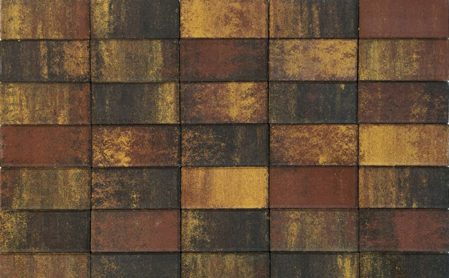 Плитка тротуарная BRAER Прямоугольник Color Mix Мальва, 200*100*40 мм