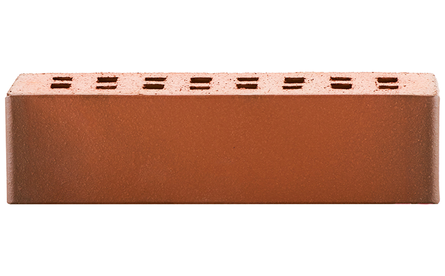 Кирпич клинкерный ЛСР Ноттингем красный флэшинг гладкий, 250*85*65 мм