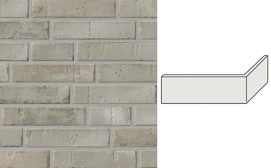 Клинкерная плитка угловая Stroeher Kontur EG, 473 grau-bunt engobiert, 240*115*52*12 мм