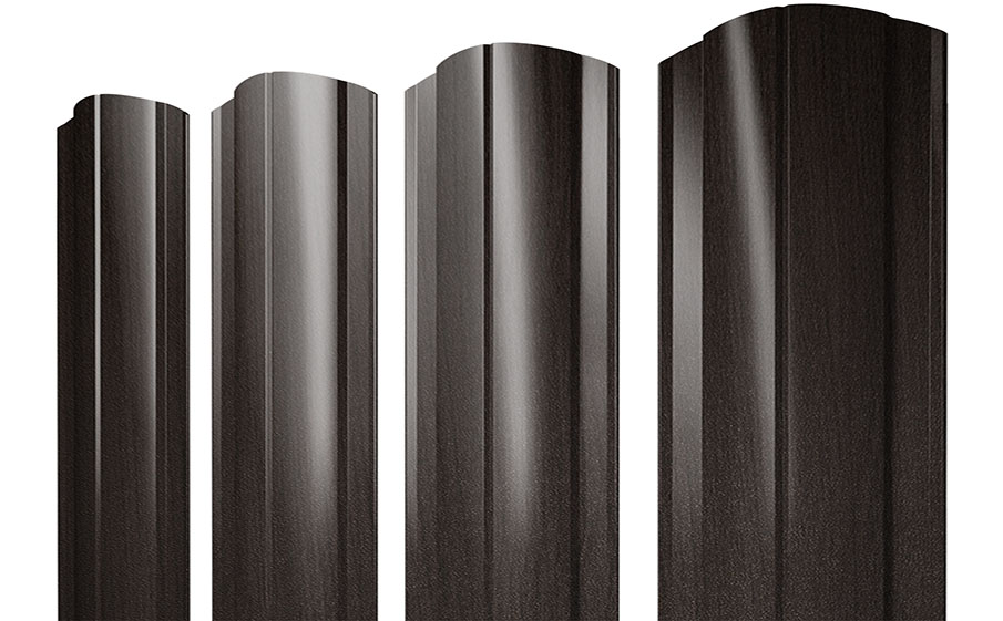 Штакетник Круглый фигурный 0,45 Print Elite Coffee Wood TwinColor