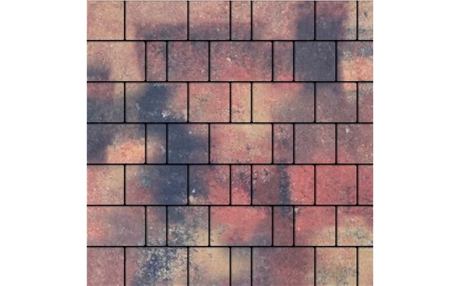 Плитка тротуарная SteinRus Бельпассо А.23(М).Псм.4, гладкая, ColorMix Оригон, толщина 40 мм