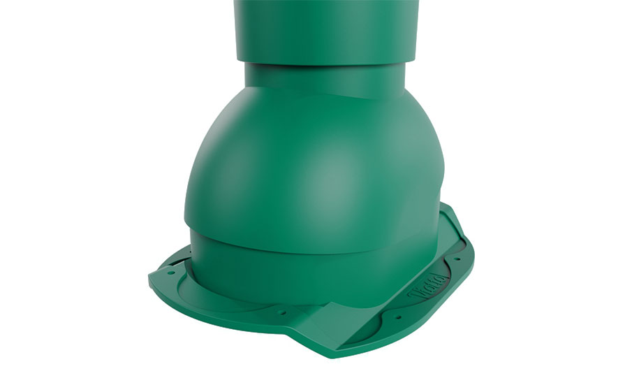 Труба вентиляционная Viotto для металлочерепицы Каскад d=110 мм утепленная, RAL 6005 зеленый