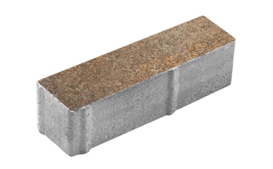 Плитка тротуарная Прямоугольник Б.8.П.8 листопад гранит клен, 360*80*80 мм